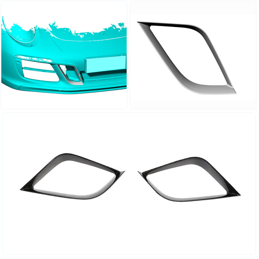 Carbon Front Bumper Covers for Carrera 4 GTS 2017-2018 for Porsche 911 2012-2018 - image 2