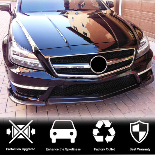 Front Bumper Lip V1 Spoiler (for CLS63 AMG SD 2011-2014, Carbon) for Mercedes CLS C218 2011-2018 - image 2