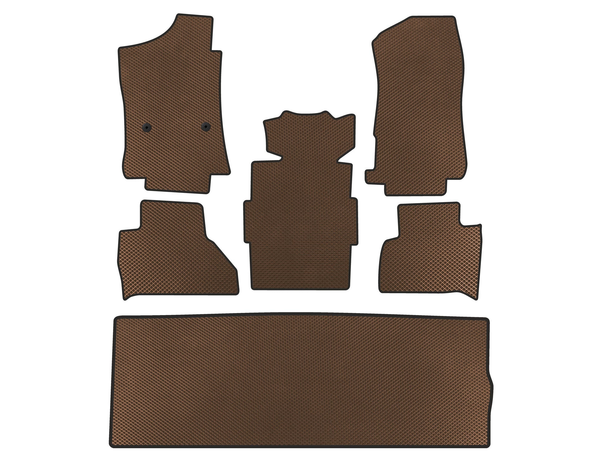 EVA Floor Mats (3 Rows, Brown) for Cadillac Escalade 2014-2020 - image 1