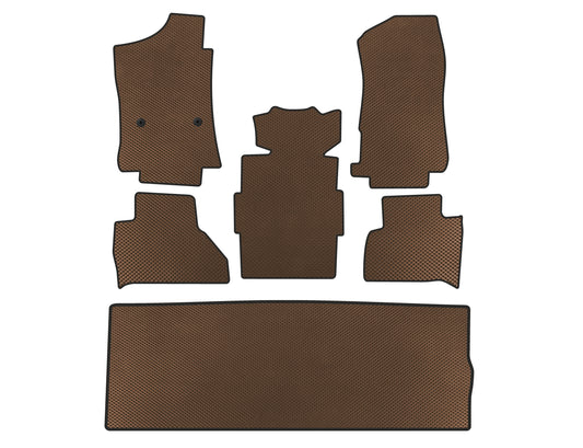EVA Floor Mats (3 Rows, Brown) for Cadillac Escalade 2014-2020 - image 1