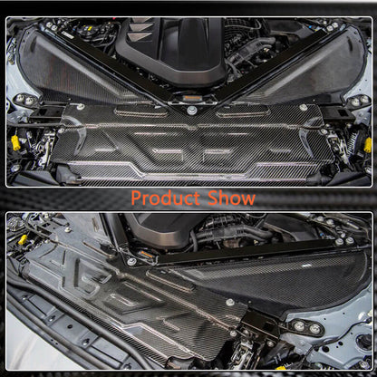 Front Engine Hood Panel Covers Dry Carbon Fiber (2021+) for BMW 3 series G20/21 2018- - image 3