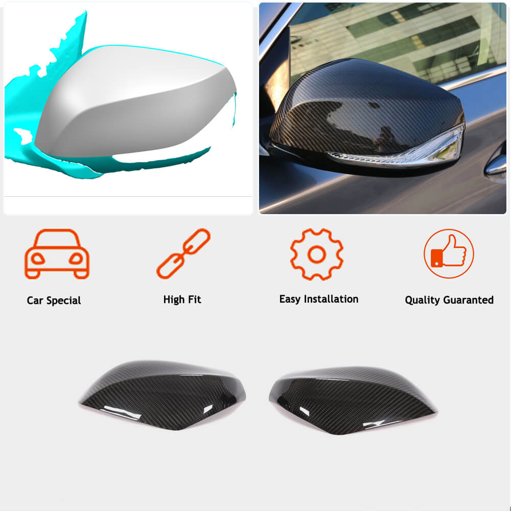 Mirror caps V2 (Carbon) for Infiniti Q50/Q60 2013-2024 - image 3
