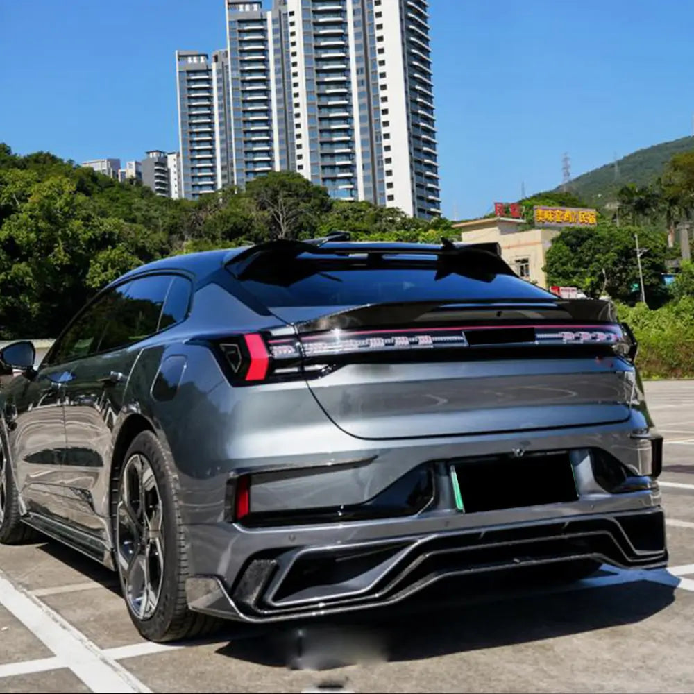 Rear bumper diffuser (2021-2024, Carbon) for Zeekr 001 - image 3