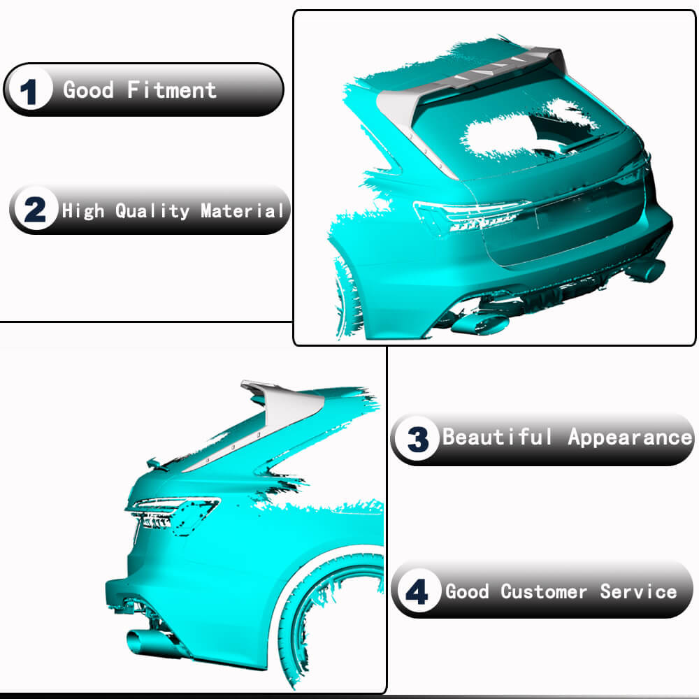 Spoiler V2 (for SW, 3 pcs, Carbon) for Audi A6 C8 2018- - image 3