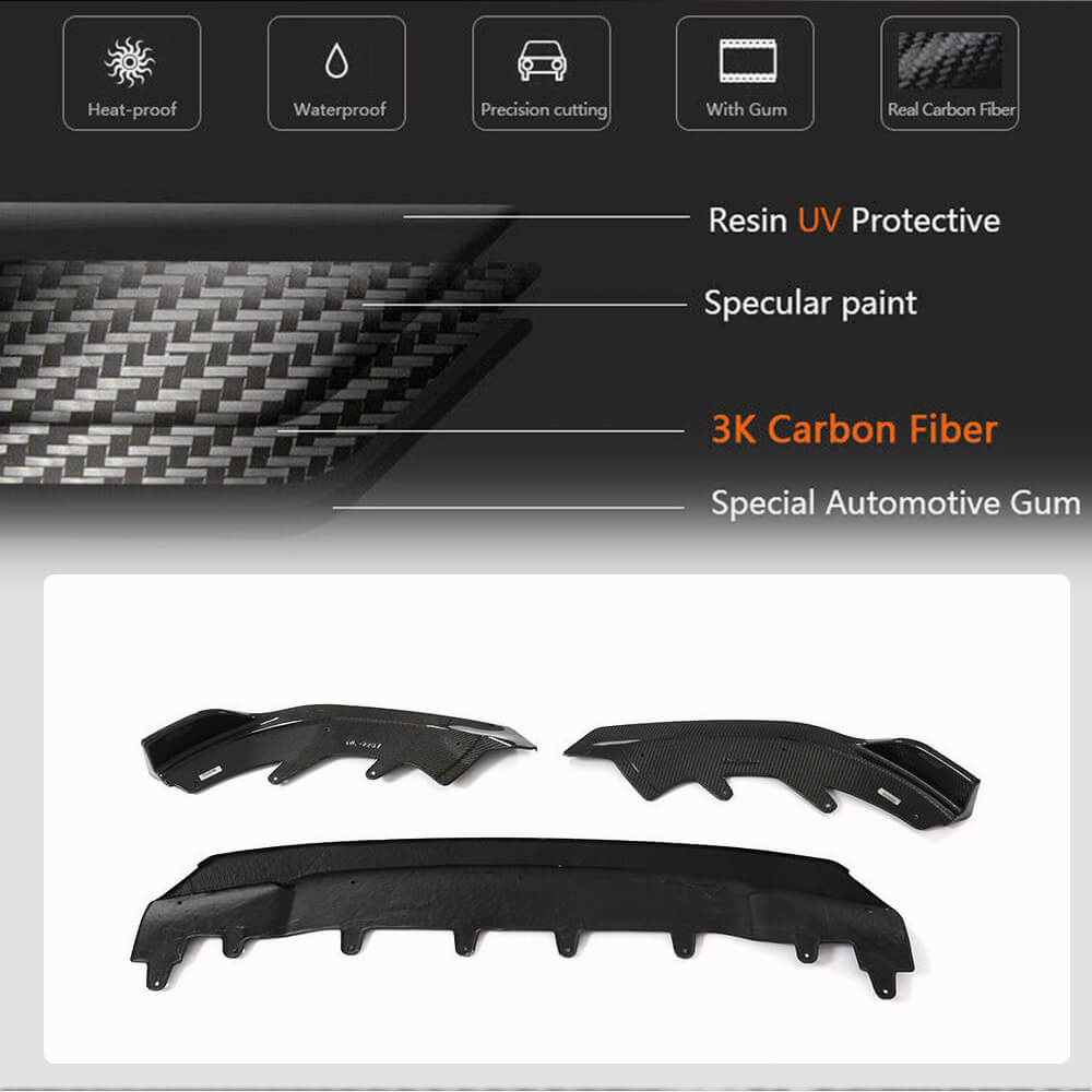 Front Bumper Lip Carbon Fiber for BMW 2 Series G42 2021- - image 3