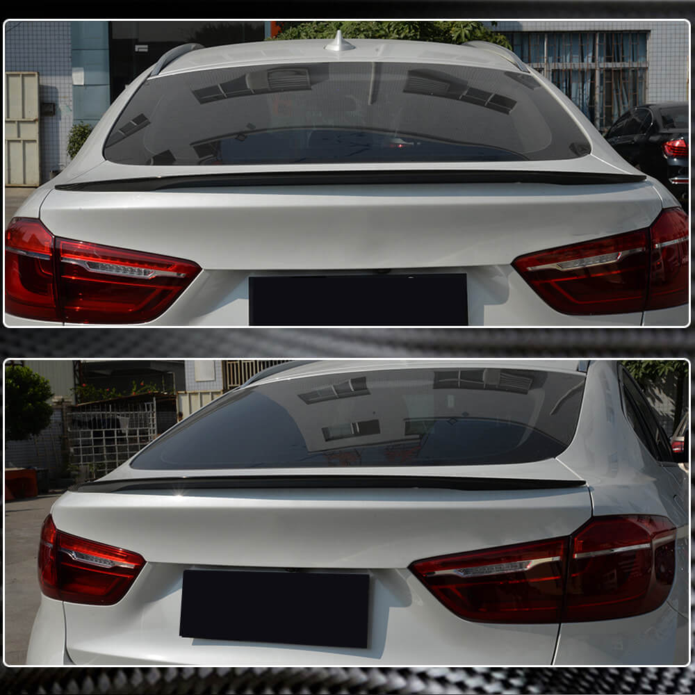 Rear Trunk Spoiler Carbon Fiber V1 for BMW X6 F-16 2014-2019 - image 3