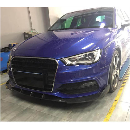 Front Bumper Lip V1 for S-Line 2012-2016 HB, Carbon for Audi A3 2012-2020 - image 3