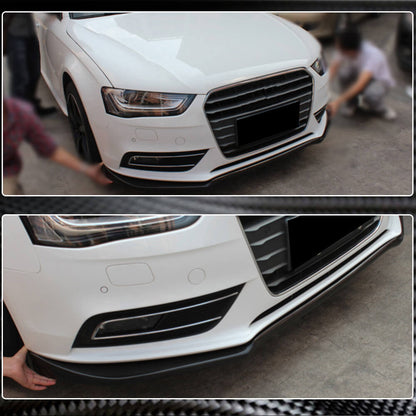 Front Bumper Lip Spoiler (for Base 2011-2015, Carbon) for Audi A4 B8 2007-2015 - image 3