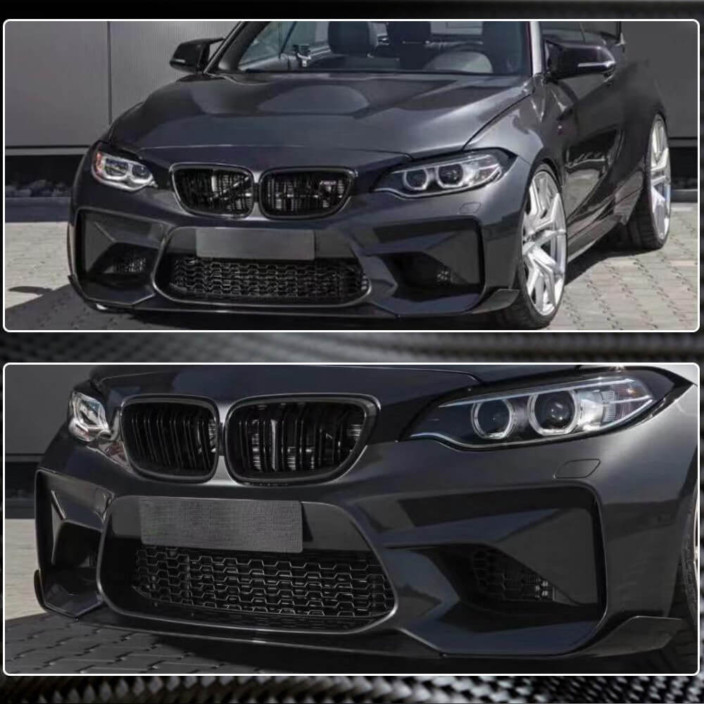 Front Bumper Lip V4 for F87 M2, Carbon for BMW 2 Series F22/F23 2014-2021 - image 3