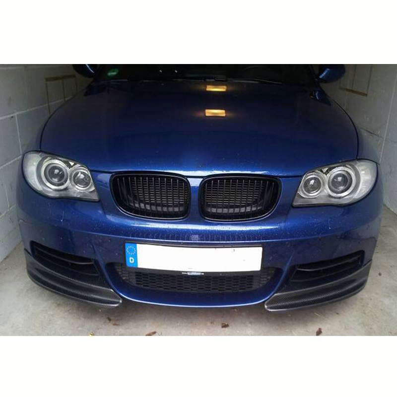 Front Bumper Flap Extensions (for E82/E88 M-Sport, Carbon) for BMW 1 Series E81/82/87/88 2004-2011 - image 3