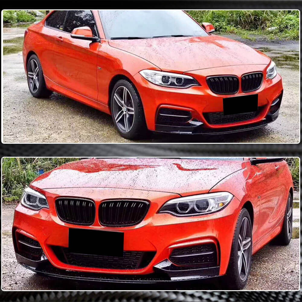 Front Bumper Lip V3 for F22/23 M-Sport, Carbon for BMW 2 Series F22/F23 2014-2021 - image 3