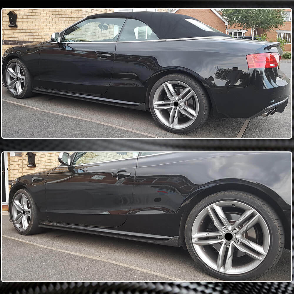 Side Skirts (Coupe/Cabriolet, Carbon) for Audi A5 2007-2015 - image 3