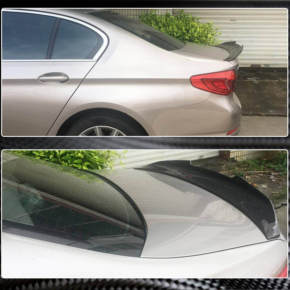 Rear Trunk Spoiler Carbon Fiber V3 (SD) for BMW 5 Series G30/31 2017-2023 - image 3