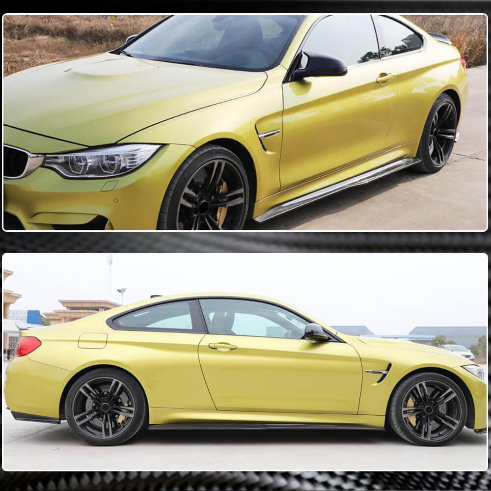 Side Skirts Carbon Fiber V3 (for F82) for BMW 4 series F-32 2012-2020 - image 3