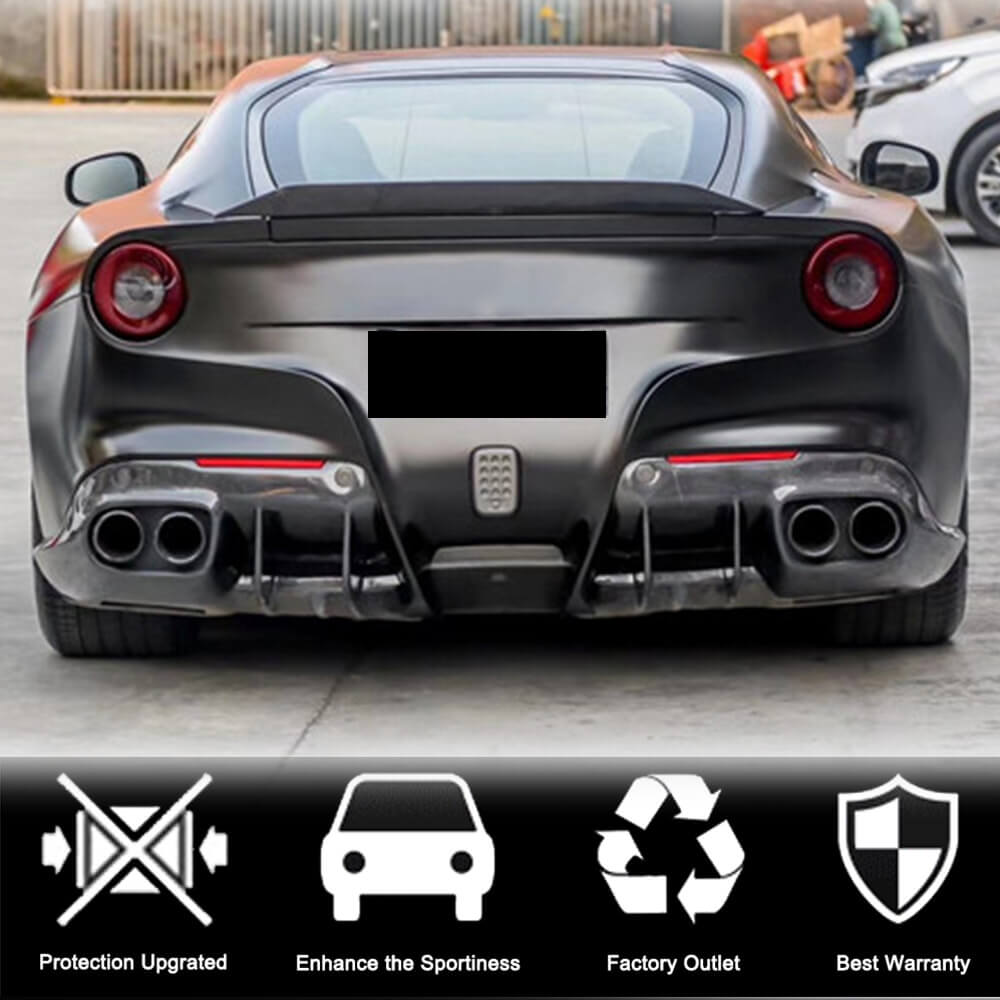 Rear Bumper Diffuser (2012-2014, Carbon) for Ferrari F12 Berlinetta 2012-2017 - image 3