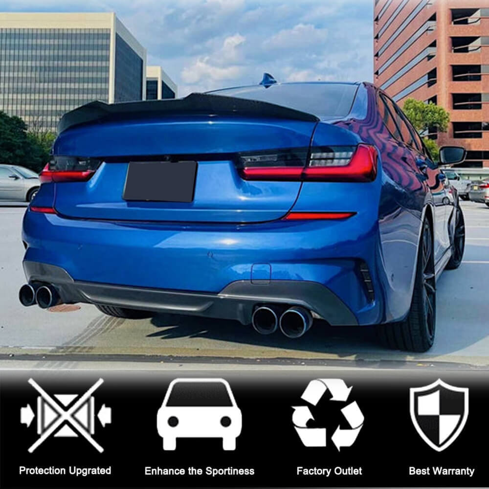 Rear Trunk Spoiler Carbon Fiber V18 (SD) for BMW 3 series G20/21 2018- - image 3