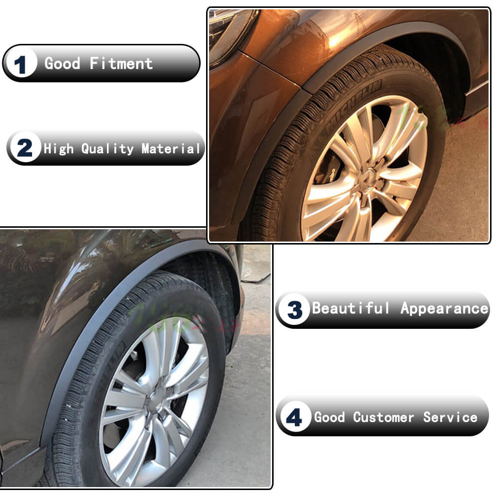 Wheel Arch Fender Flares Glossy Black PU for Audi Q7 2005-2015 - image 3