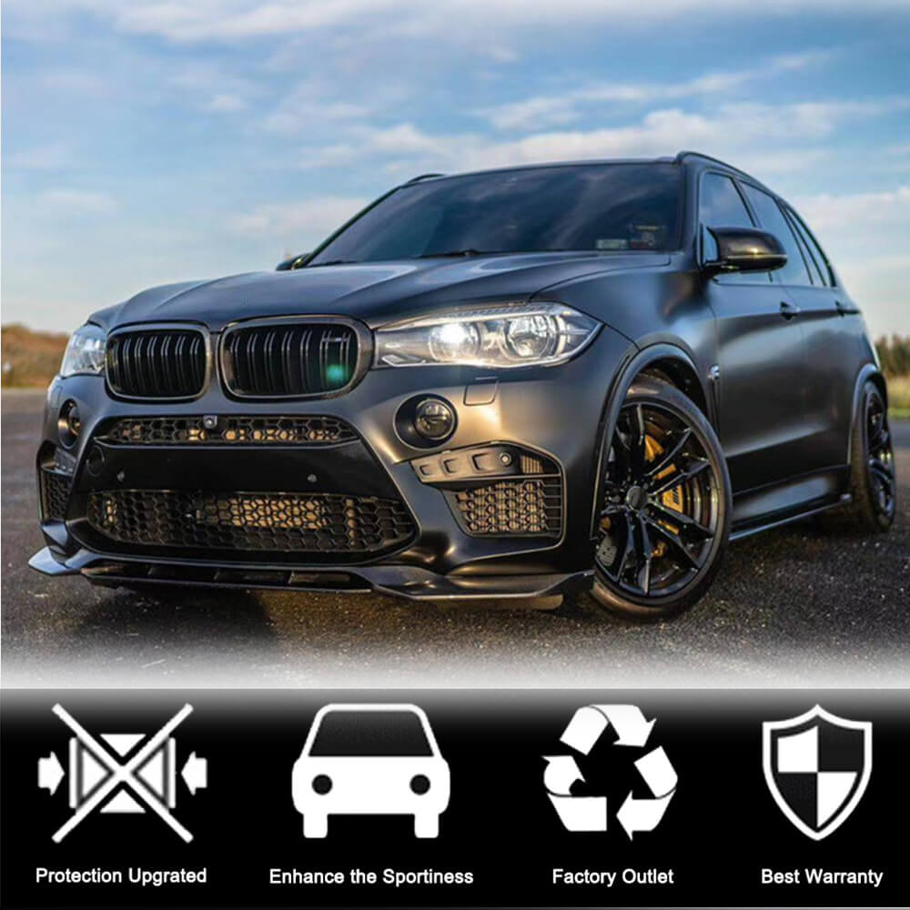 Front Bumper Lip Carbon Fiber V1 (for F85) for BMW X5 F-15 2013-2018 - image 3