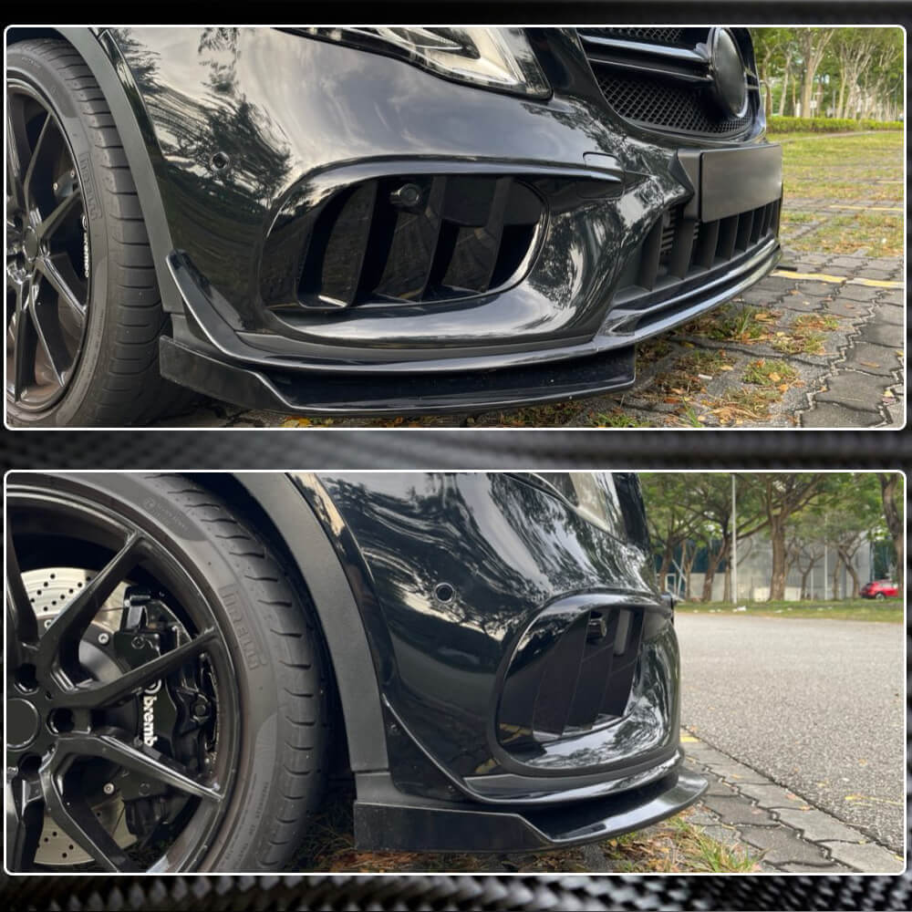Covers on the front bumper Flap (for GLA45 AMG 2017-2020) for Mercedes GLA X156 2014-2019 - image 3