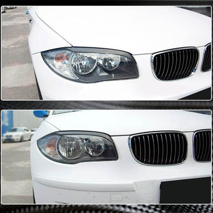 Headlight Eyebrows Lamp Eyelids Carbon Fiber for BMW 1 series E81/82/87/88 2004-2011 - image 3