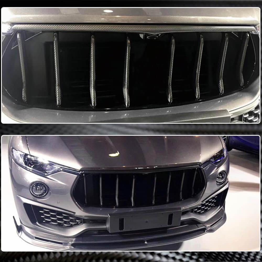 Front Grille Cover (for Base/S, Carbon) for Maserati Levante 2016- - image 3