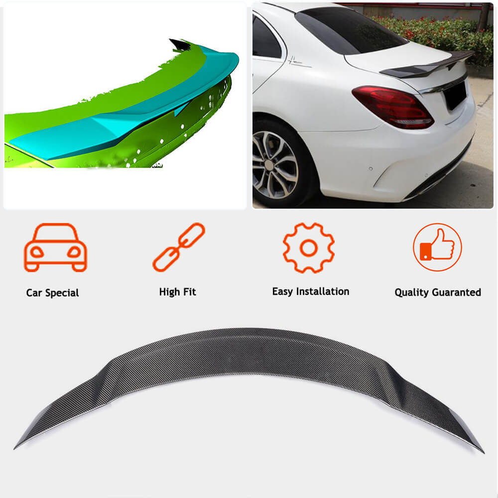 Spoiler V1 (for SD 2015-2019, Carbon) for Mercedes C-class W205 2014-2021 - image 3