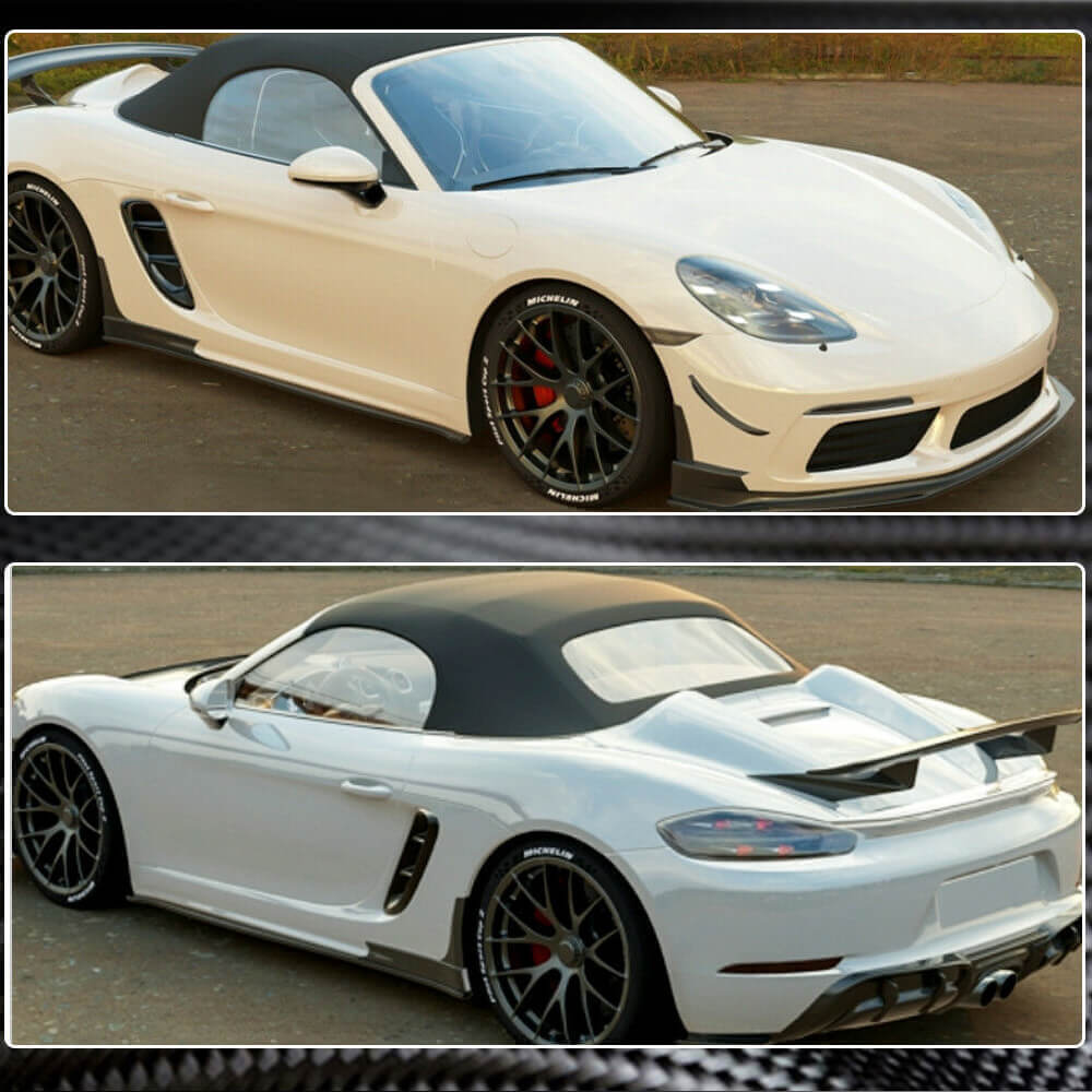 Side Skirts V2 (2016-2019, Carbon) for Porsche Boxster/Cayman 982 (718) 2016- - image 3