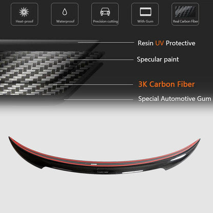 Rear Trunk Spoiler Dry Carbon Fiber V1 (2023-2025) for Tesla Model 3 - image 3