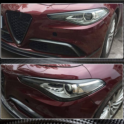 Eyelashes for headlights (Dry Carbon) for Alfa Romeo Giulia 2016-2022 - image 3