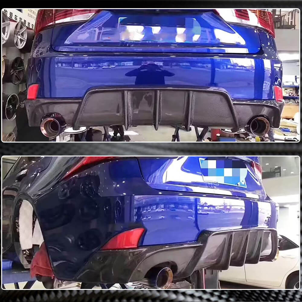 Rear Bumper Diffuser V1 for Base/F-Sport 2013-2016, Carbon for Lexus IS 2013- - image 3