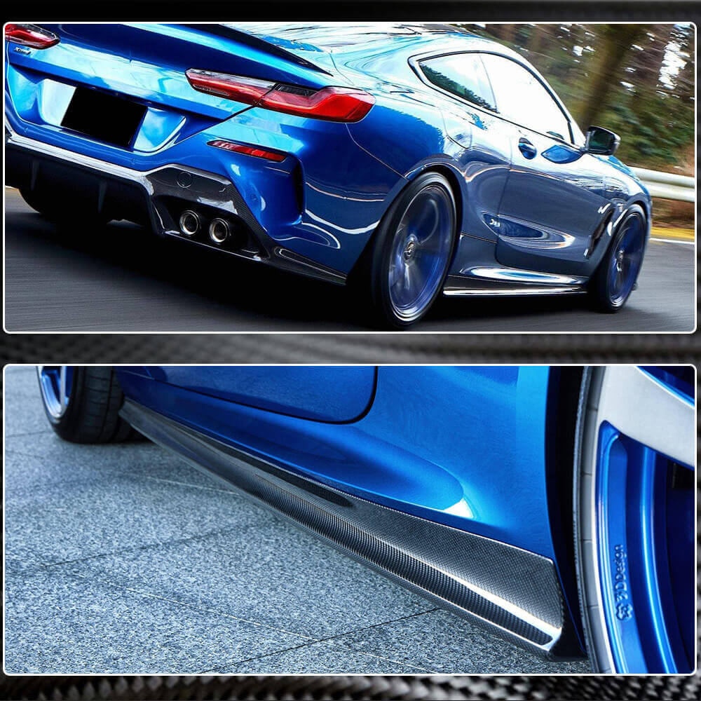 Side Skirt Extensions (for G14/G15 M-Sport, Carbon) for BMW 8 Series G14/G15/G16 2018- - image 3