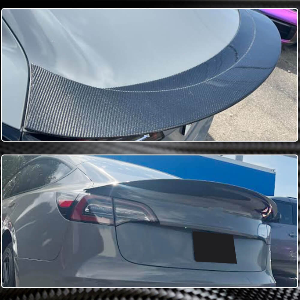 Rear Trunk Spoiler Carbon Fiber V9 (2016-2022) for Tesla Model 3 - image 3