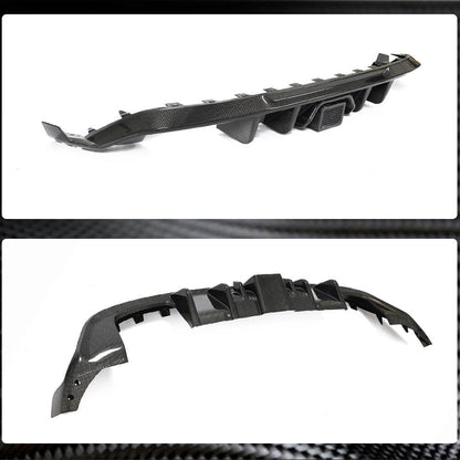 Rear bumper diffuser (for Base/R/GTI HB 2017-2020, Carbon) for Volkswagen Golf 7/E-Golf - image 3