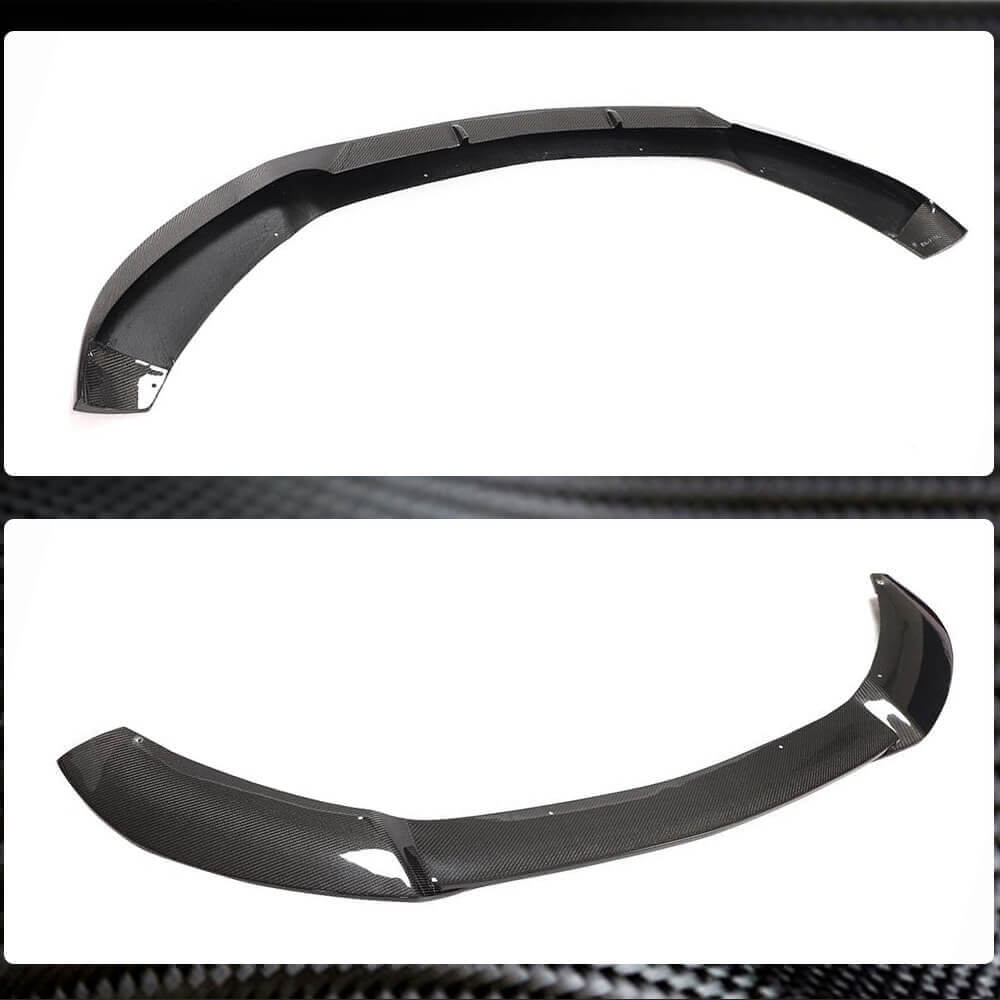 Front Bumper Lip V1 for C43 AMG 2015-2019 Carbon for Mercedes C-сlass W205 2014-2021 - image 3