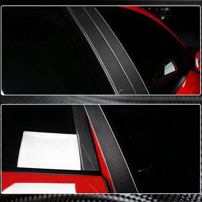 Covers on the door pillars (2016-2020, Carbon) for Porsche Panamera 2016-2023 - image 3