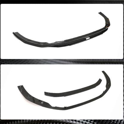 Front Bumper Lip V2 for RS4 Avant 2019-2021 Carbon for Audi A4 B9 2015-2024 - image 3