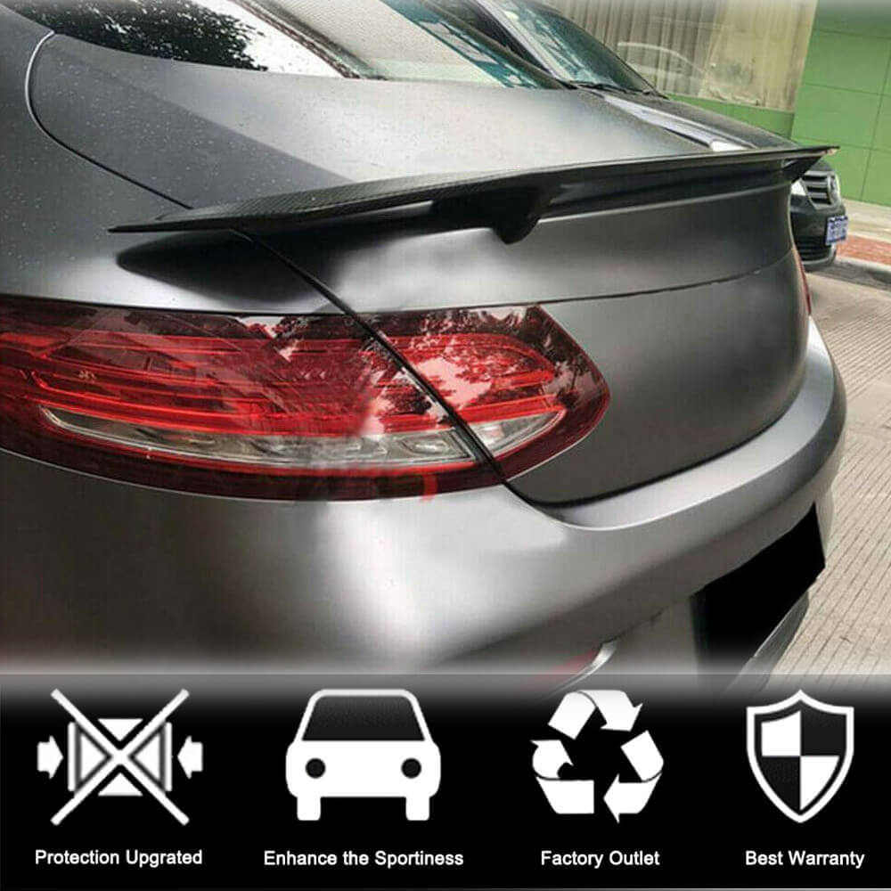 Spoiler V10 (for coupe 2015-2019, Carbon) for Mercedes C-class W205 2014-2021 - image 3