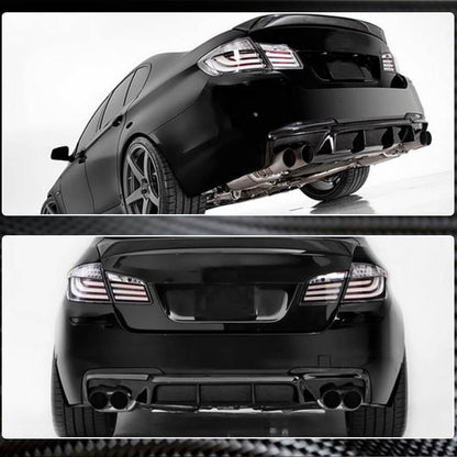 Rear Bumper Diffuser Carbon Fiber V5 (M-Sport) for BMW 5 series F-10/11/07 2010-2016 - image 3