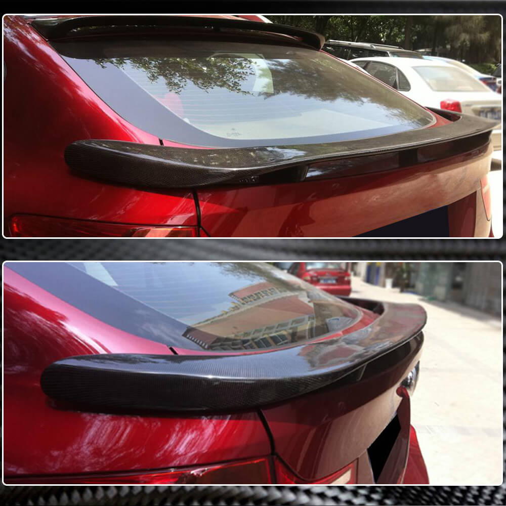 Rear Trunk Spoiler Carbon Fiber V2 for BMW X6 E-71 2008-2014 - image 3