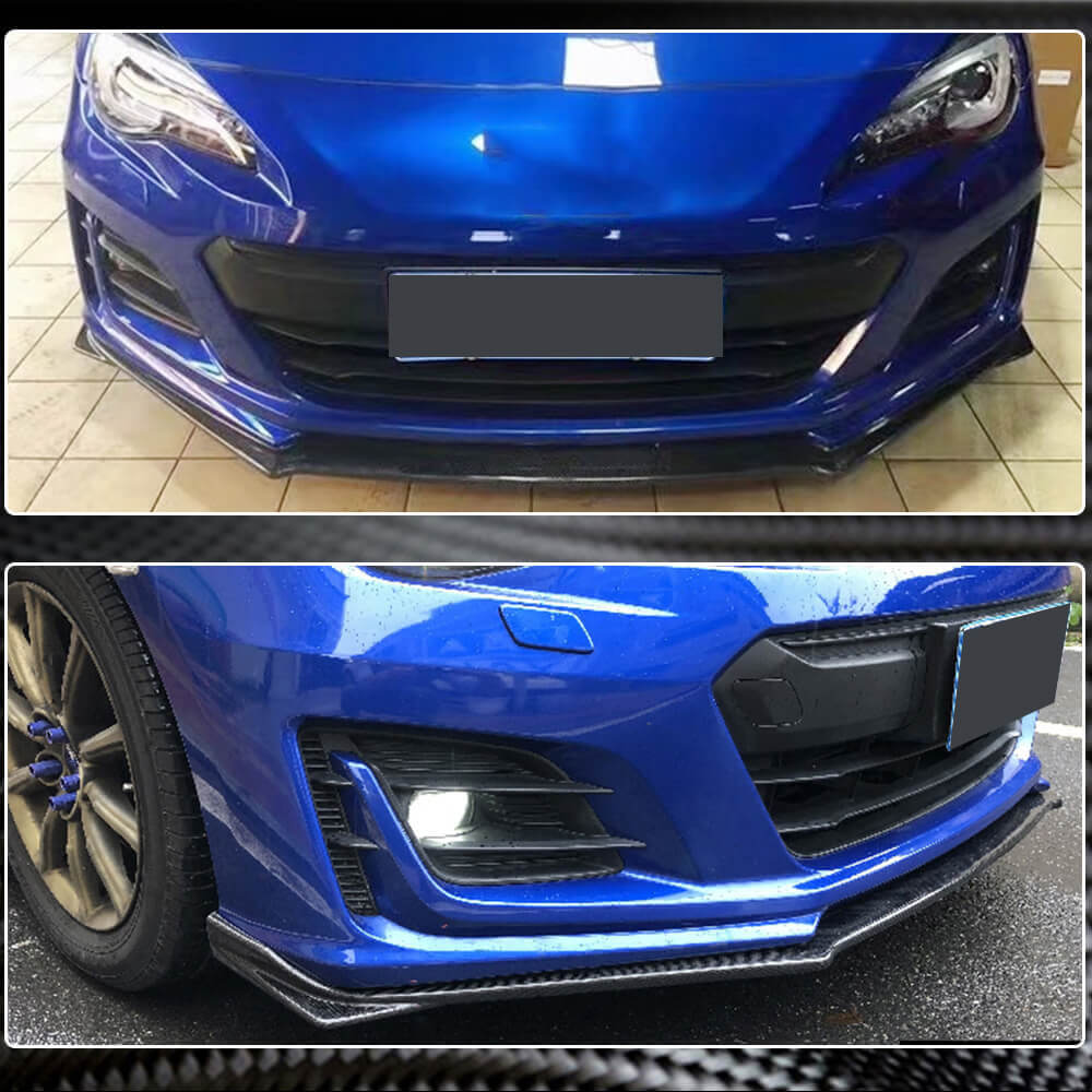 Lip V1 front bumper cover (2017-2021, Carbon) for Subaru BRZ 2012-2021 - image 3