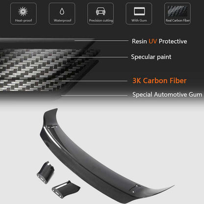 Rear Trunk Spoiler Carbon Fiber V5 for BMW 2 Series G42 2021- - image 3
