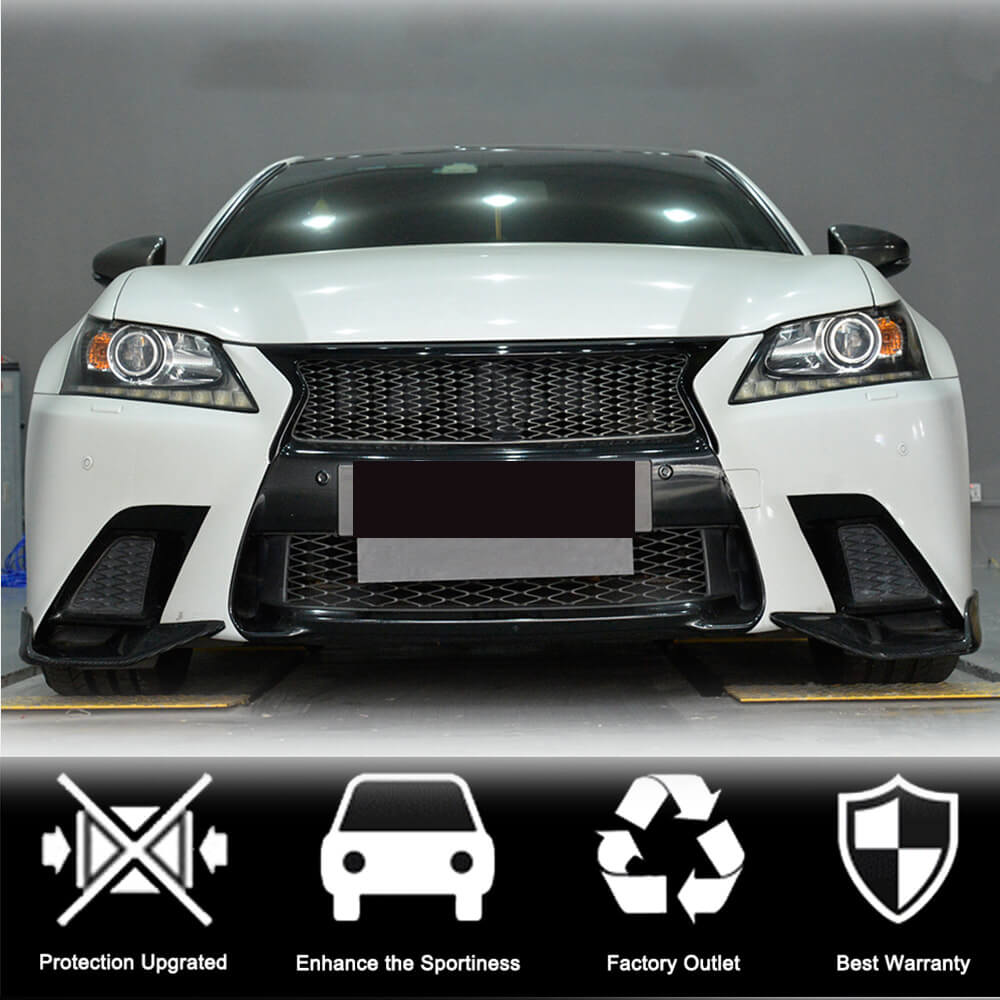 Carbon Front Bumper Covers (for F-Sport 2011-2015) for Lexus GS 2011-2020 - image 3