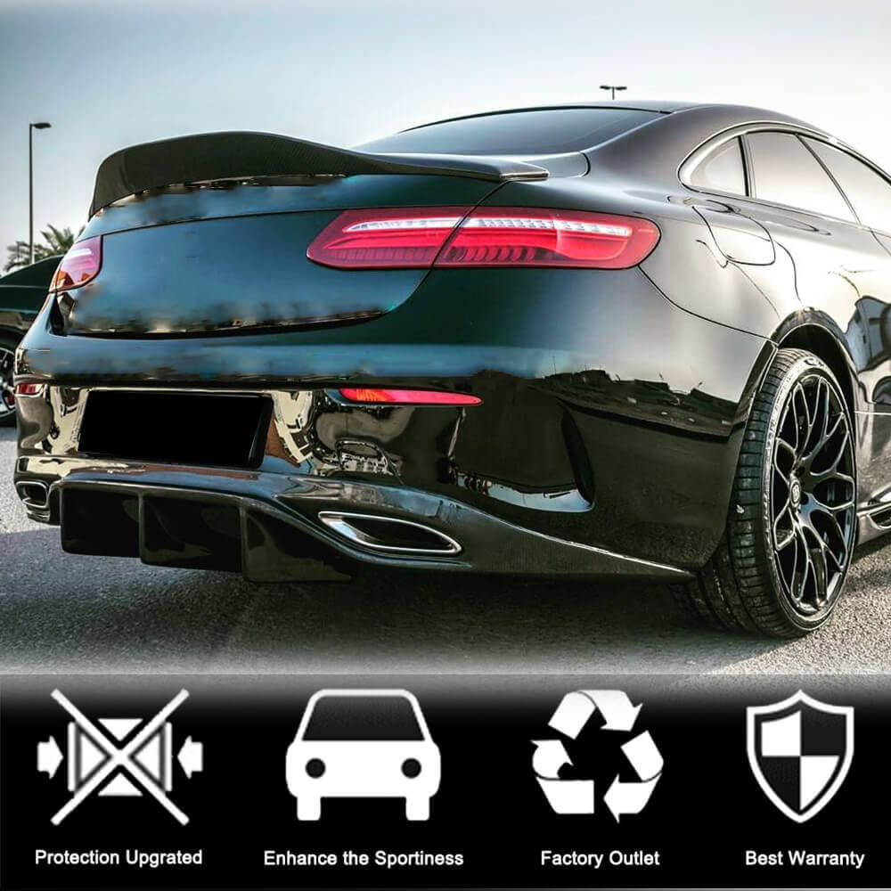 Rear bumper diffuser V2 (for AMG-Line 2017-2019, Carbon) for Mercedes E-class coupe C238 - image 3