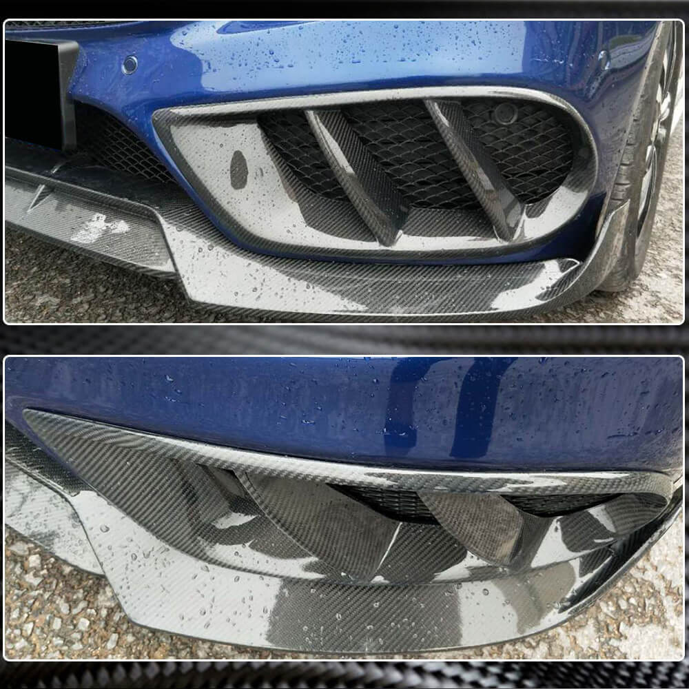 Covers for fog lights (for C43 AMG 2015-2019, Carbon) for Mercedes C-class W205 2014-2021 - image 3