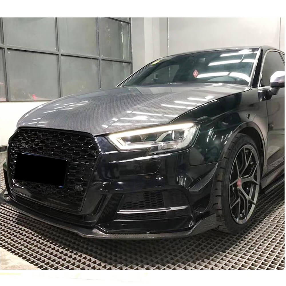 Hood V2 (for Sedan 2012-2016, Carbon) for Audi A3 2012-2020 - image 3