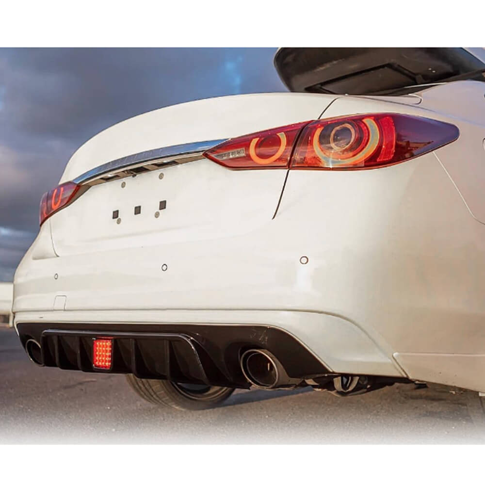 Rear bumper diffuser V1 (for Q50 Base/Sport 2018-2023, Carbon) for Infiniti Q50/Q60 2013-2024 - image 3
