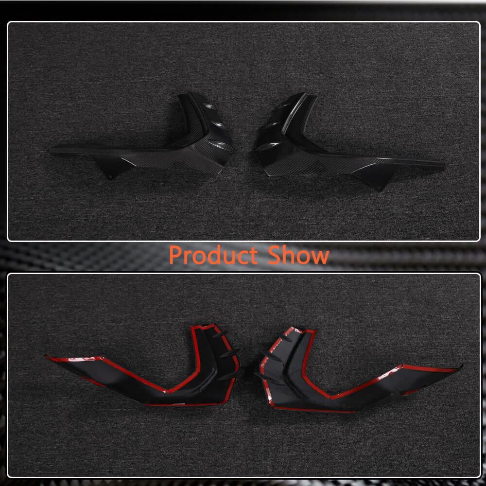 Front bumper extensions (for S-Line SD 2020-2023, Carbon) for Audi A3 2020- - image 3