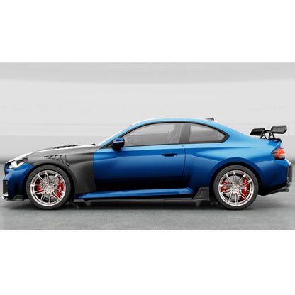 Side Skirt Extensions V1 (for G87, Carbon) for BMW 2 Series G42 2021- - image 3