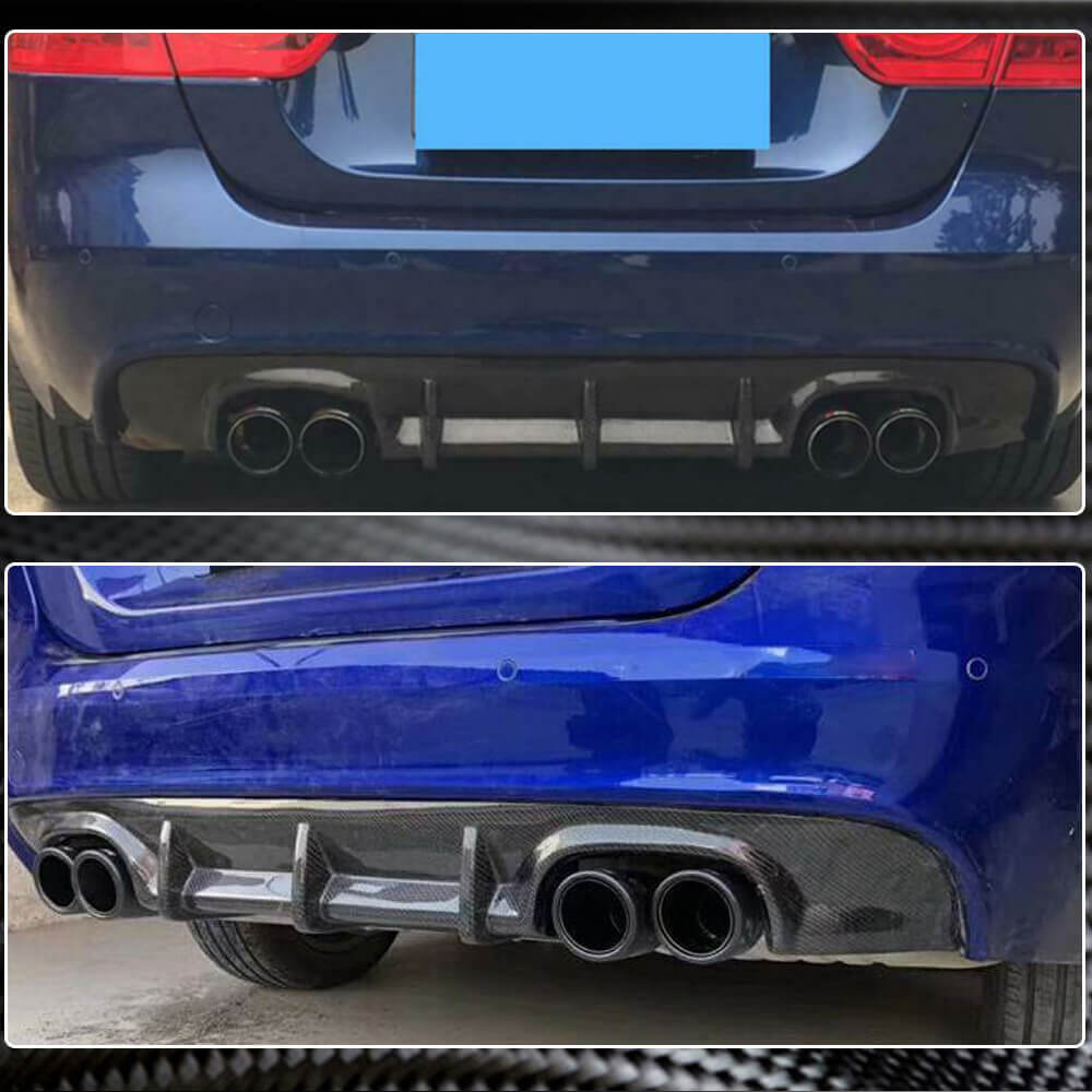 Rear bumper diffuser V1 (2015-2019, Carbon) for Jaguar XE 2015- - image 3