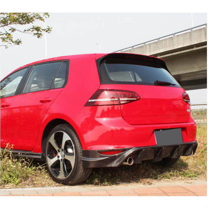 Rear Bumper Diffuser V1 (for Base/GTI HB 2012-2017, Carbon) for Volkswagen Golf 7/E-Golf 2012-2020 - image 3